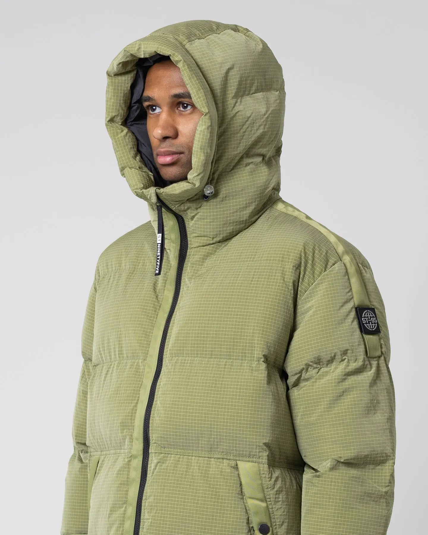 Hooded Puffer - Light Green ST95