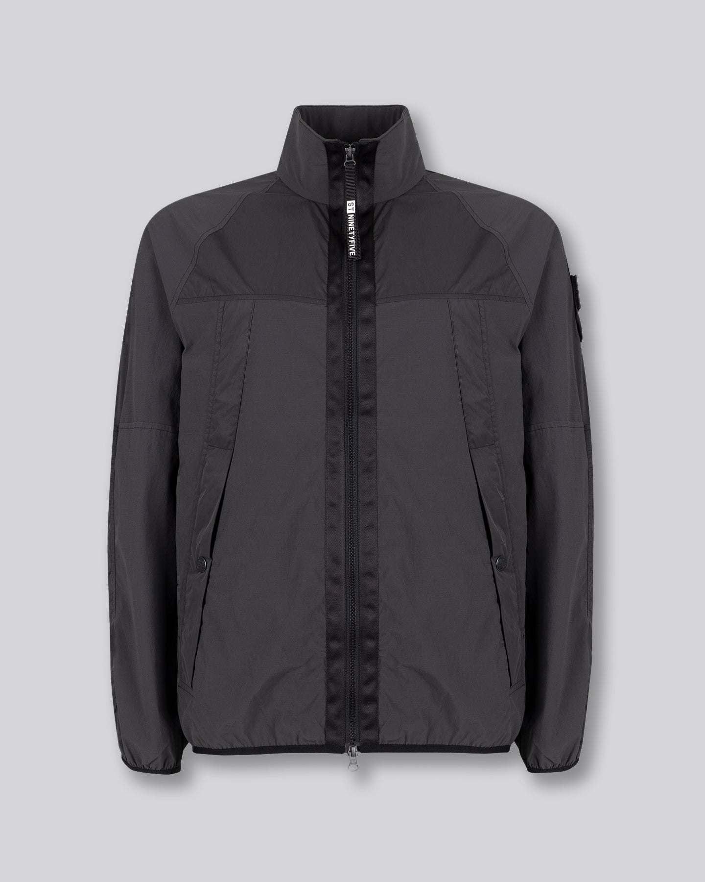 4 Way Stretch Zip Through - Black ST95