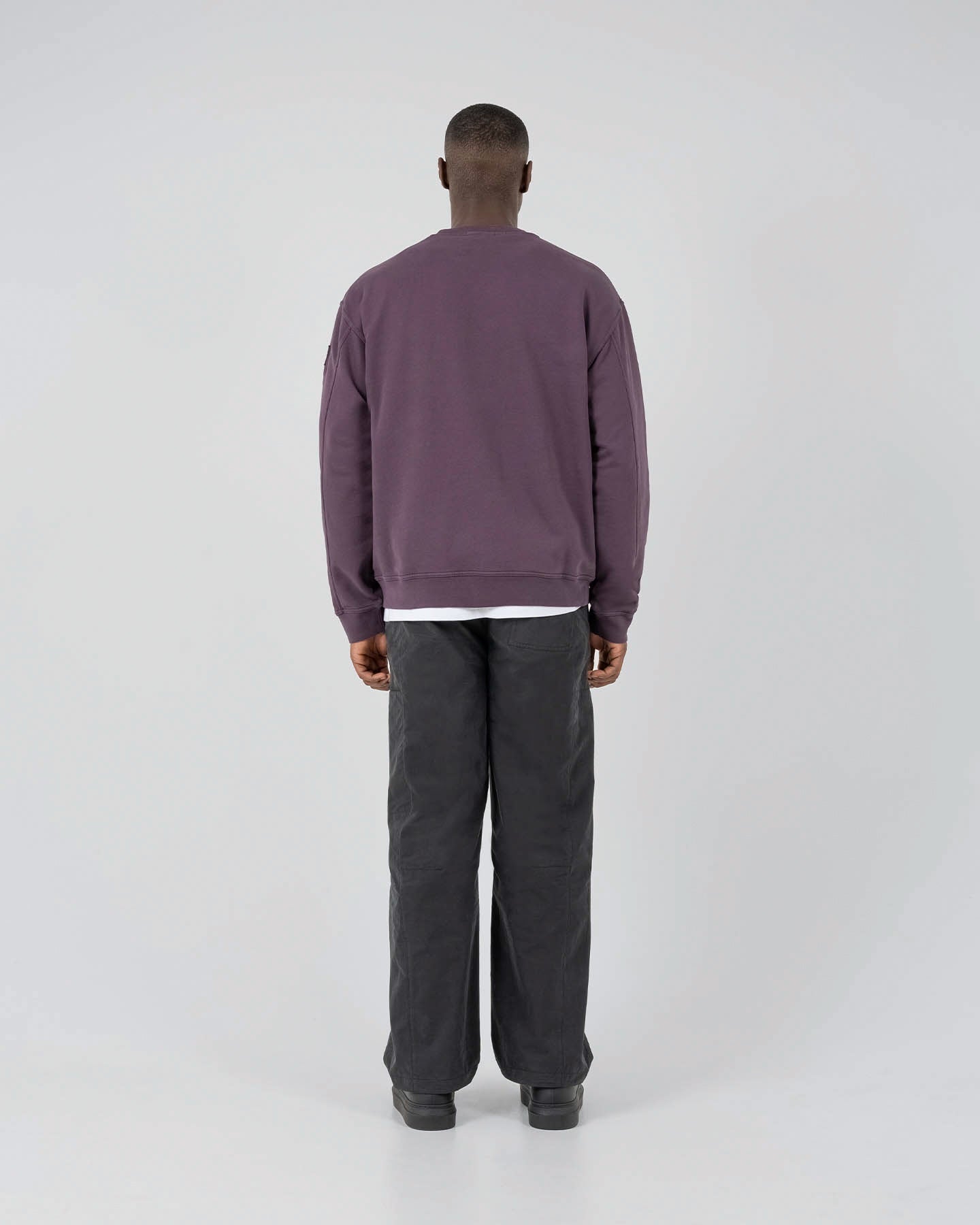 ST95 Luna Nucleo Oversized Crew Sweatshirt Plum ST95