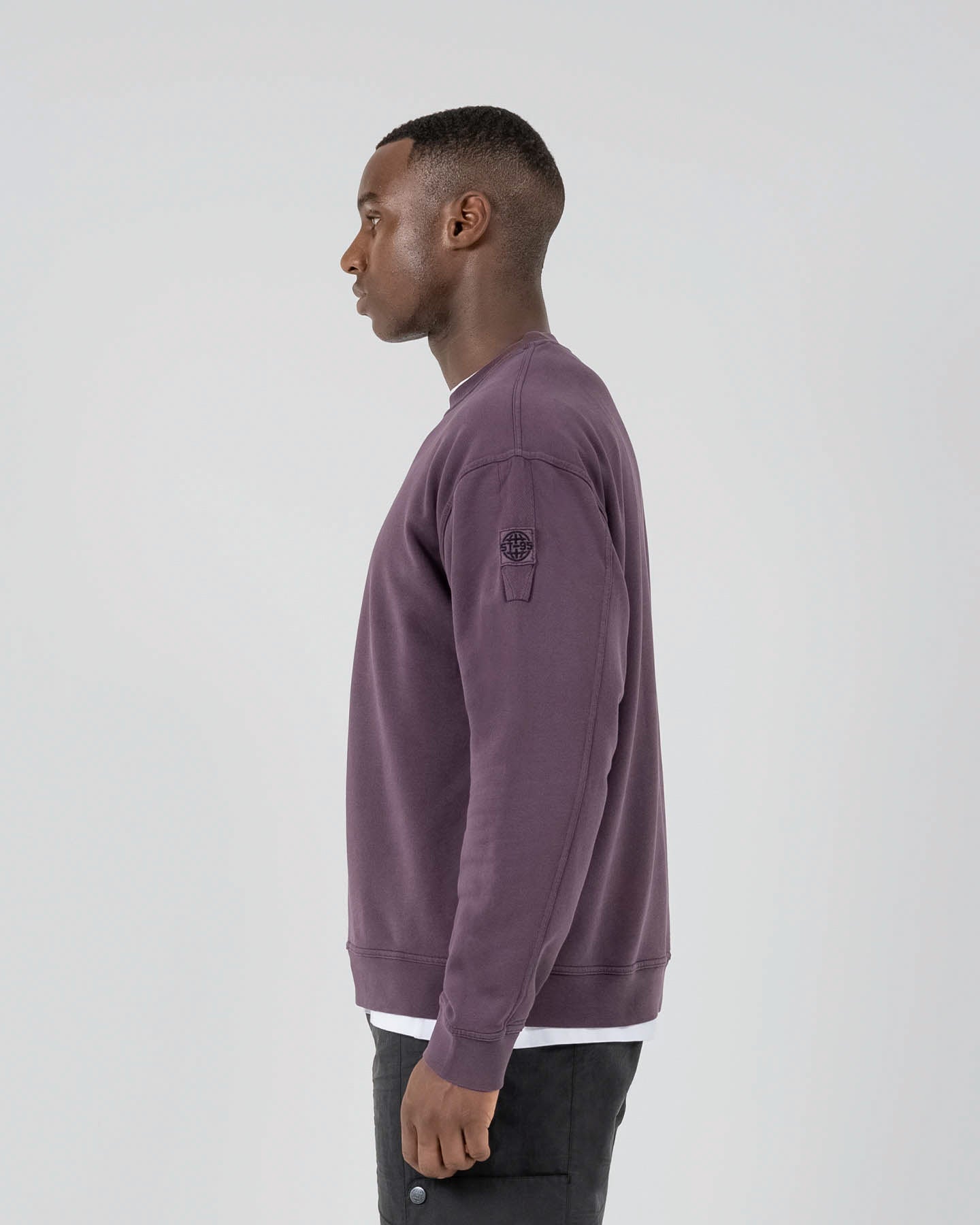 ST95 Luna Nucleo Oversized Crew Sweatshirt Plum ST95
