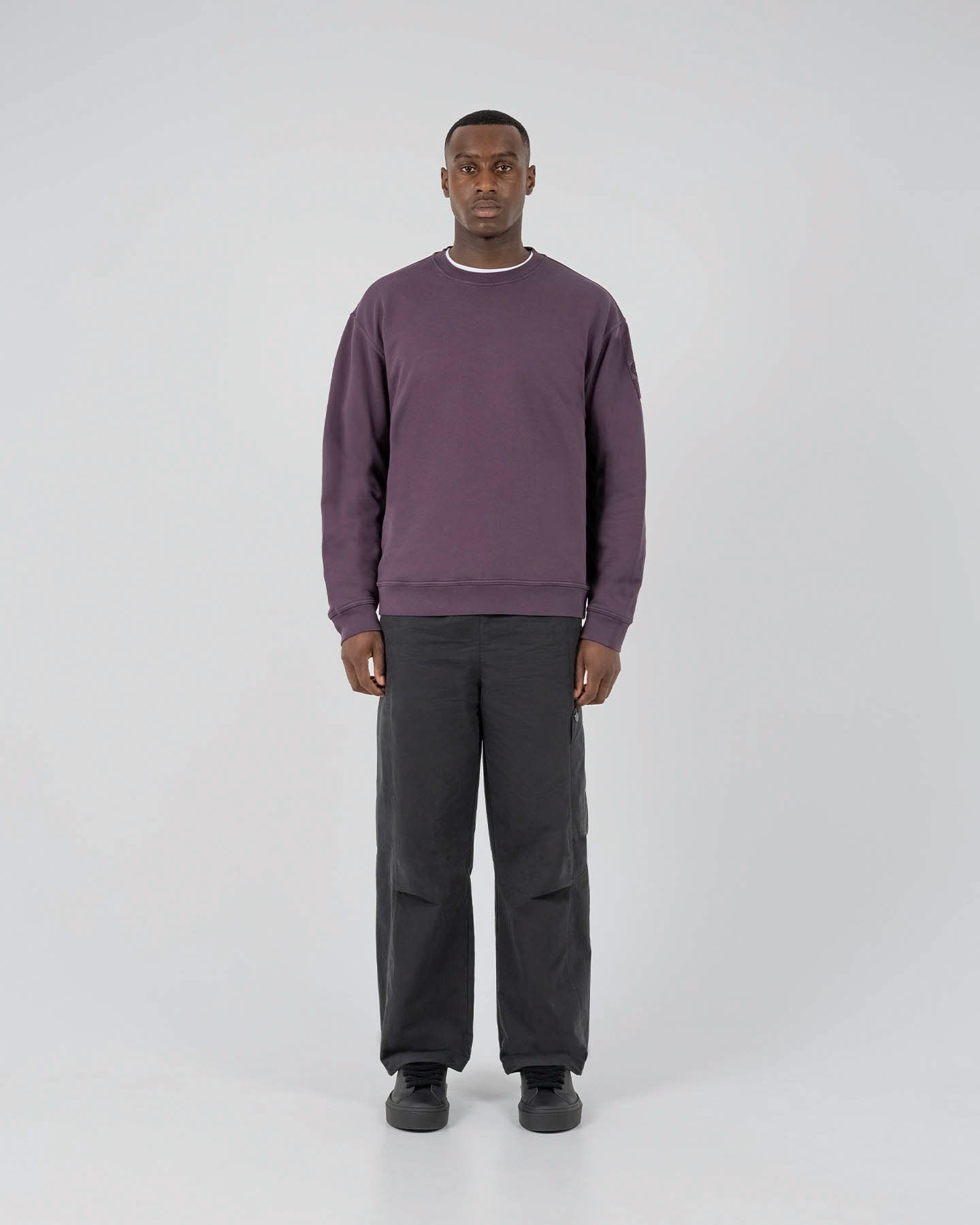 ST95 Luna Nucleo Oversized Crew Sweatshirt Plum ST95