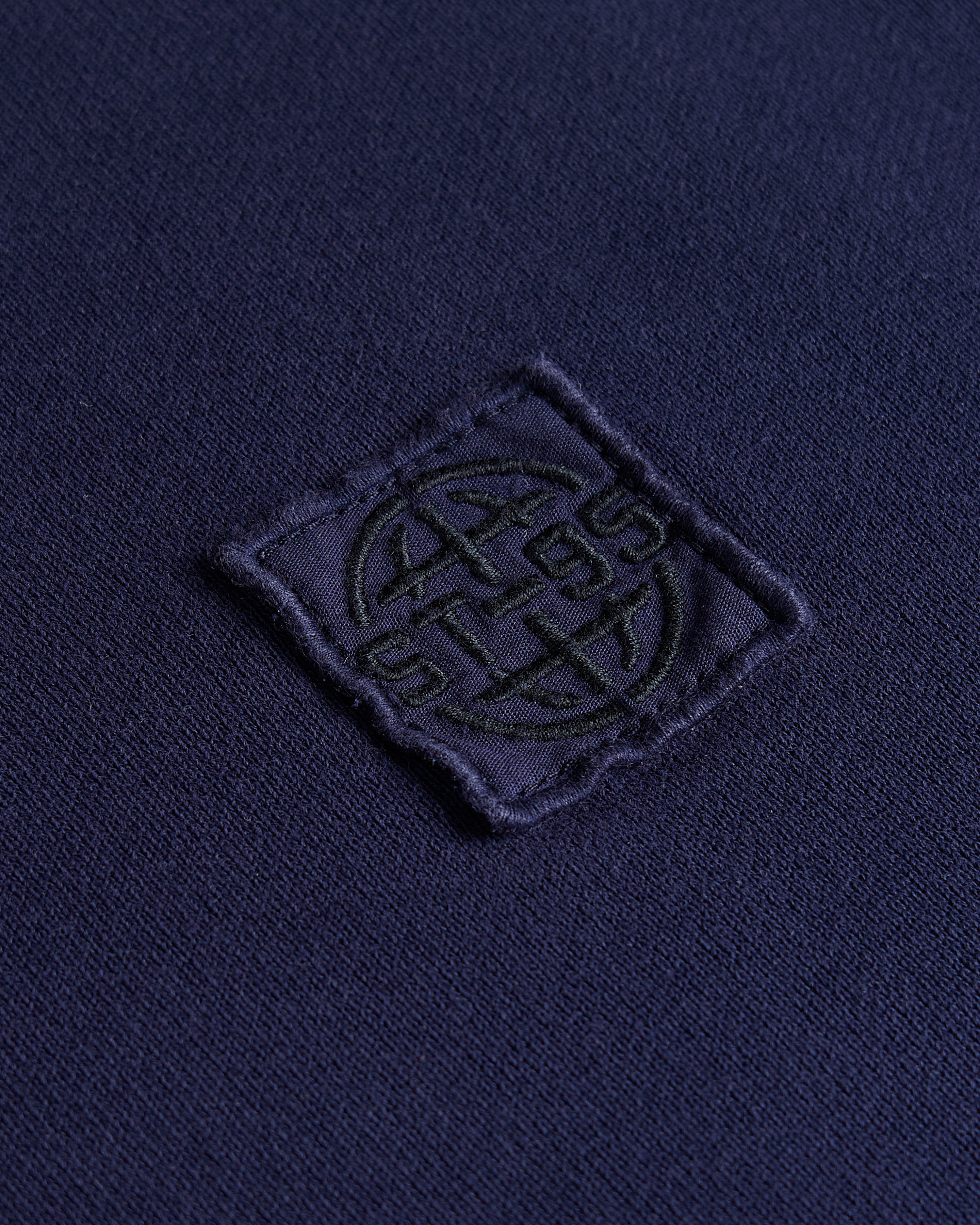 ST95 Alcantara Patch Back Hoodie Navy ST95