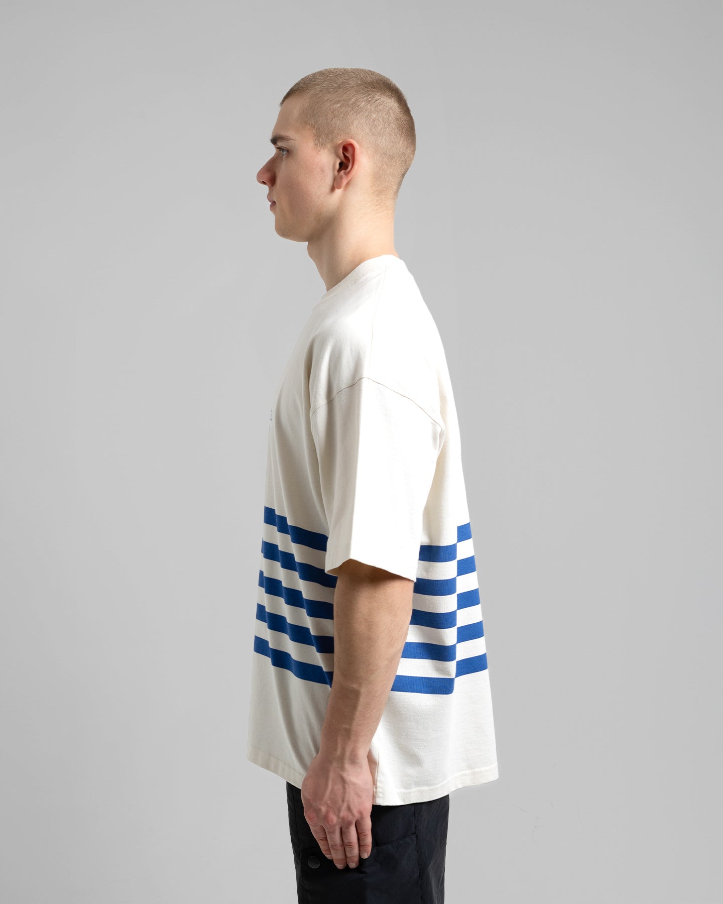 ST-95 x Anna Bergonzini Stripe T-Shirt Off White ST95