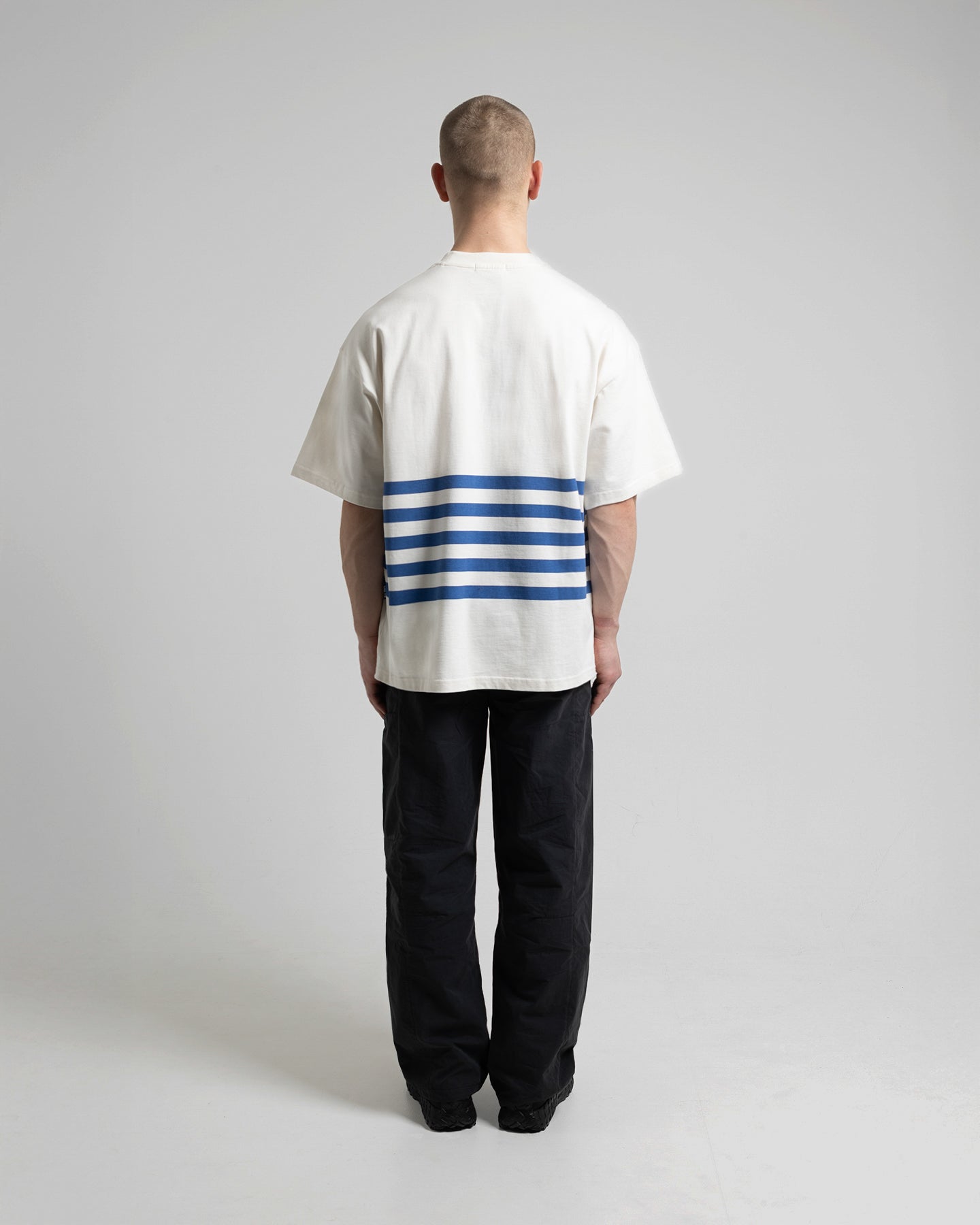 ST-95 x Anna Bergonzini Stripe T-Shirt Off White ST95