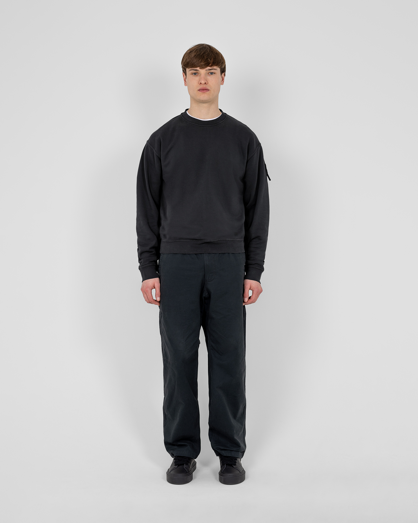 ST95 Luna Nucleo Oversized Crew Sweatshirt Black ST95