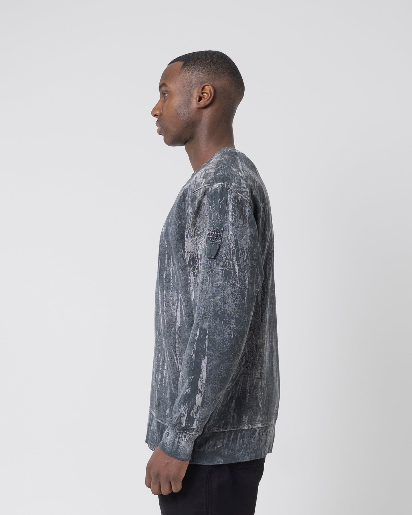 ST95 Oversized Plaster Crew Sweat Black ST95