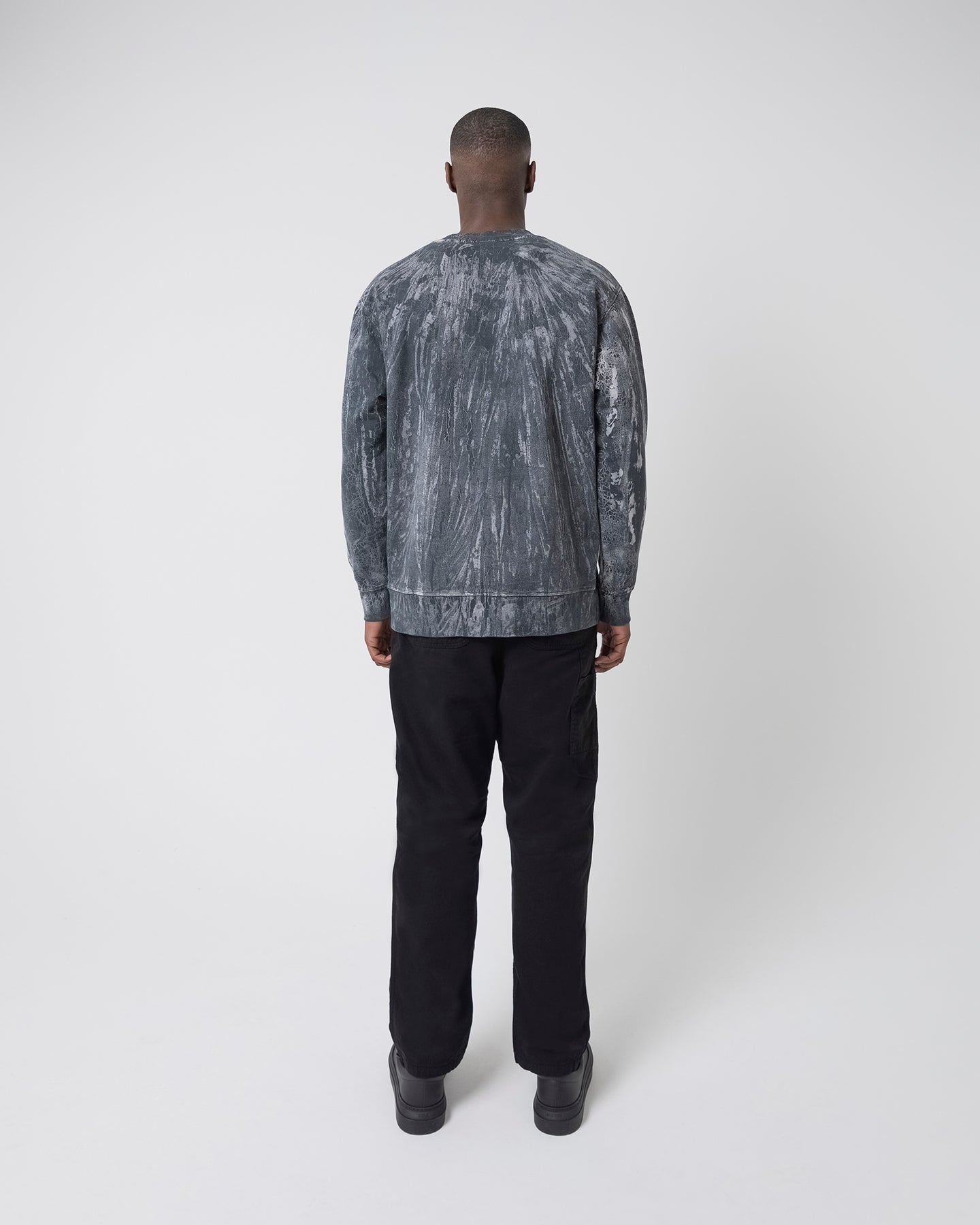 ST95 Oversized Plaster Crew Sweat Black ST95