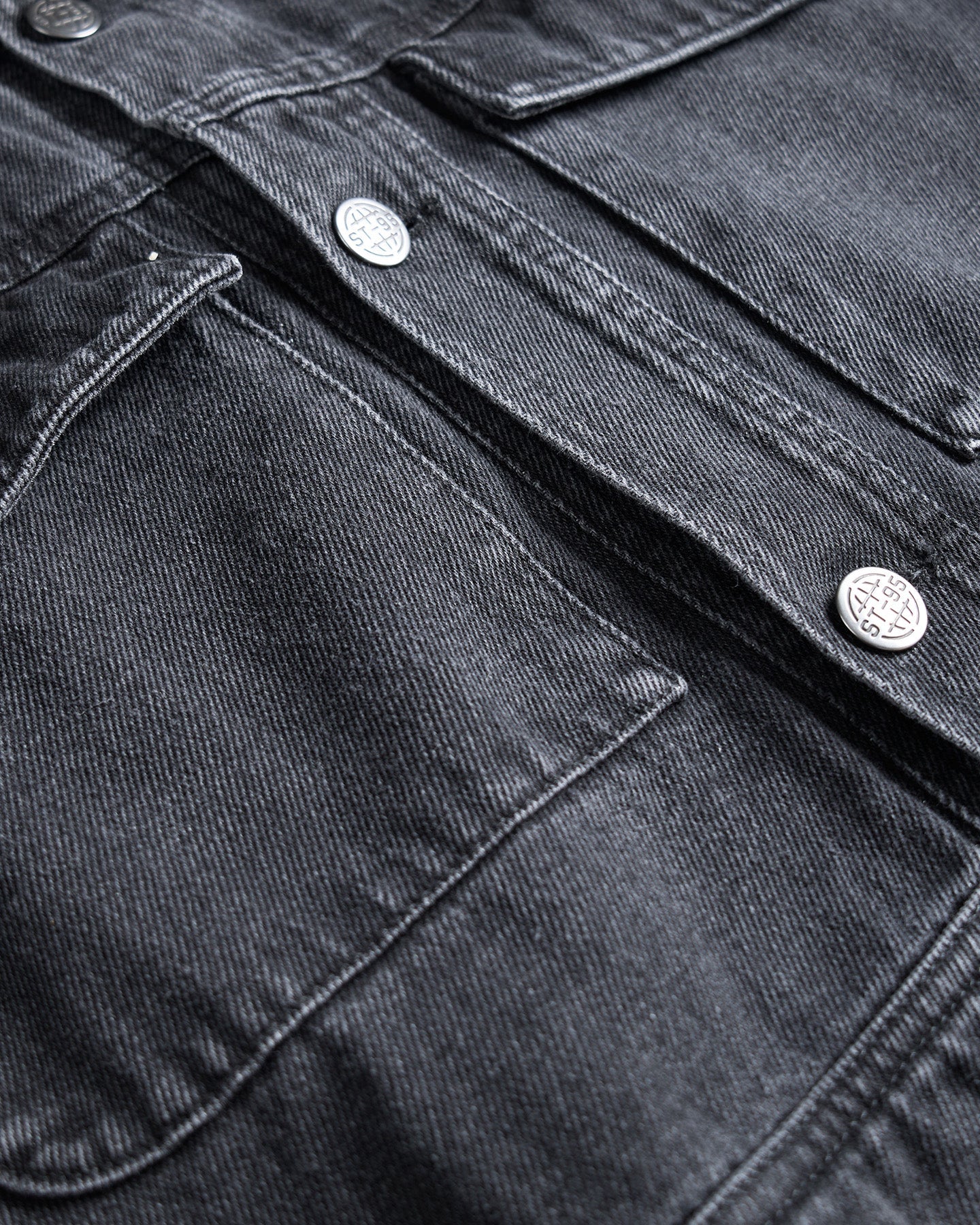 ST95 Ticino Denim Jacket Washed Black ST95