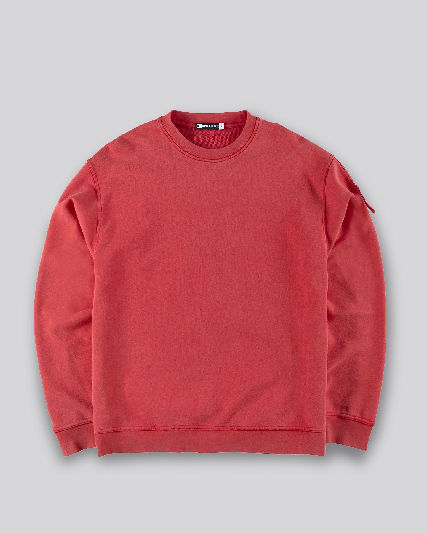ST95 Luna Nucleo Oversized Crew Sweatshirt Washed Red ST95