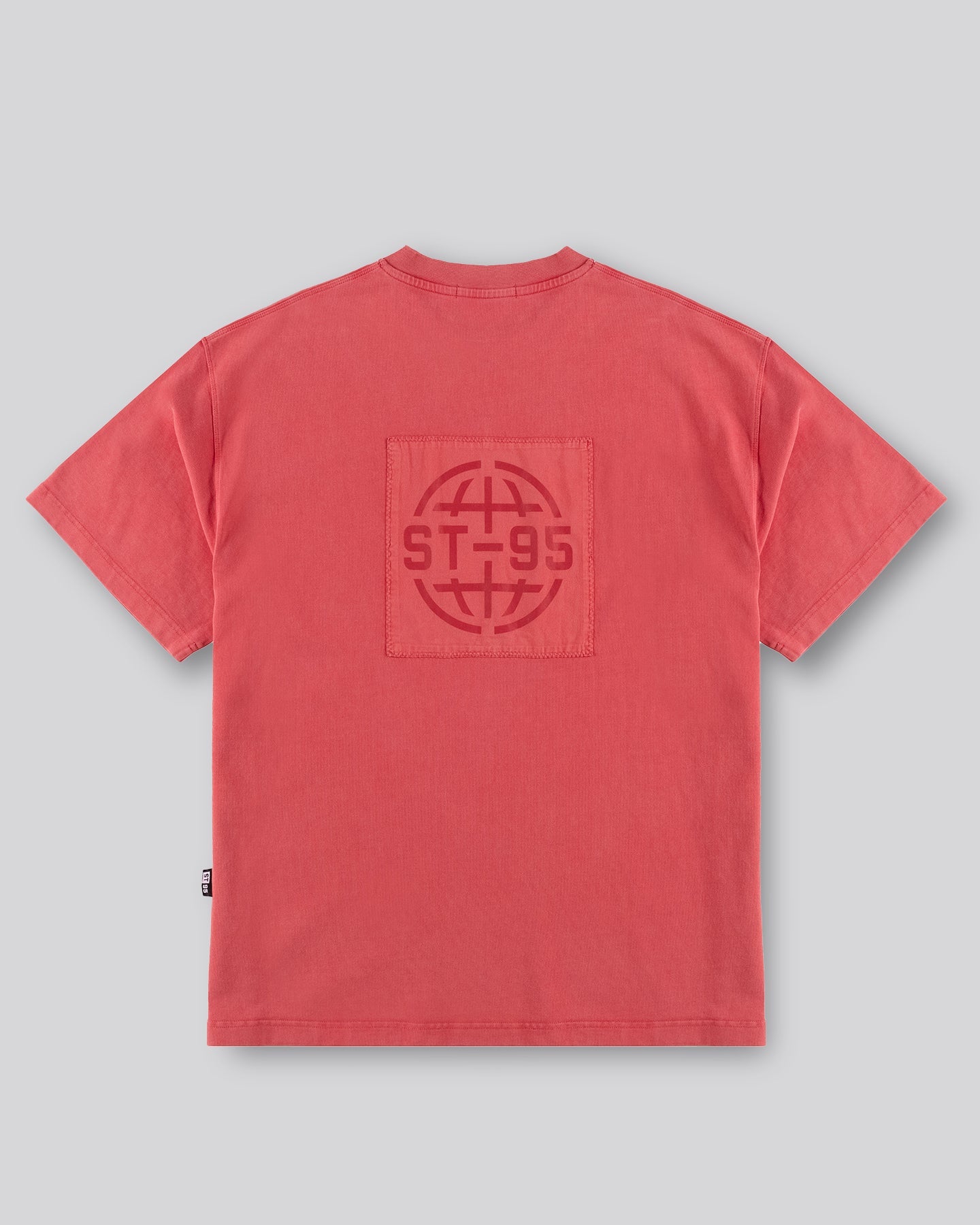 ST95 Urano Patch Oversized SS T-shirt Washed Red ST95