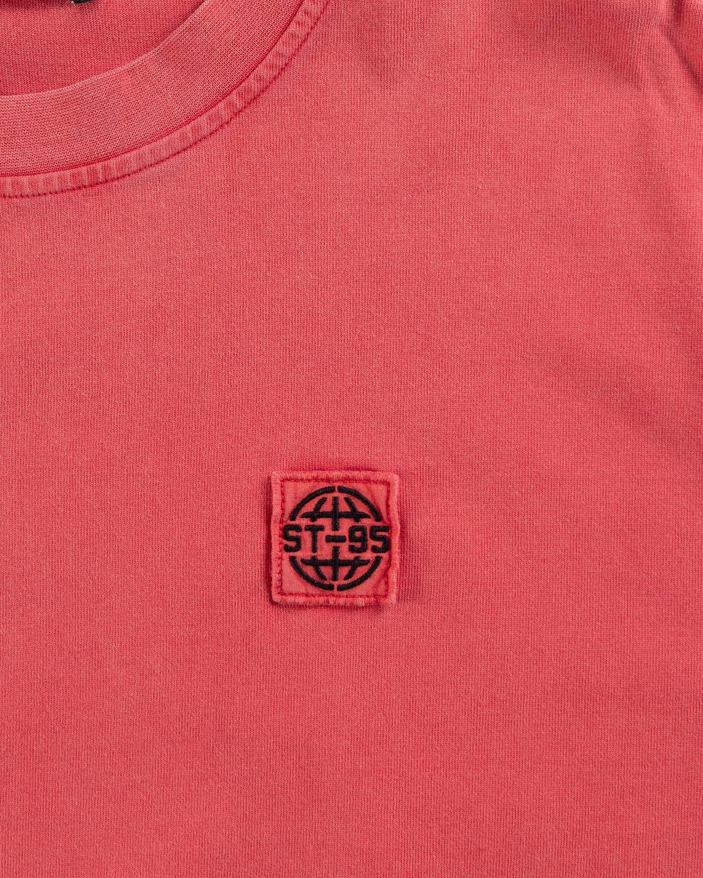 ST95 Urano Patch Oversized SS T-shirt Washed Red ST95