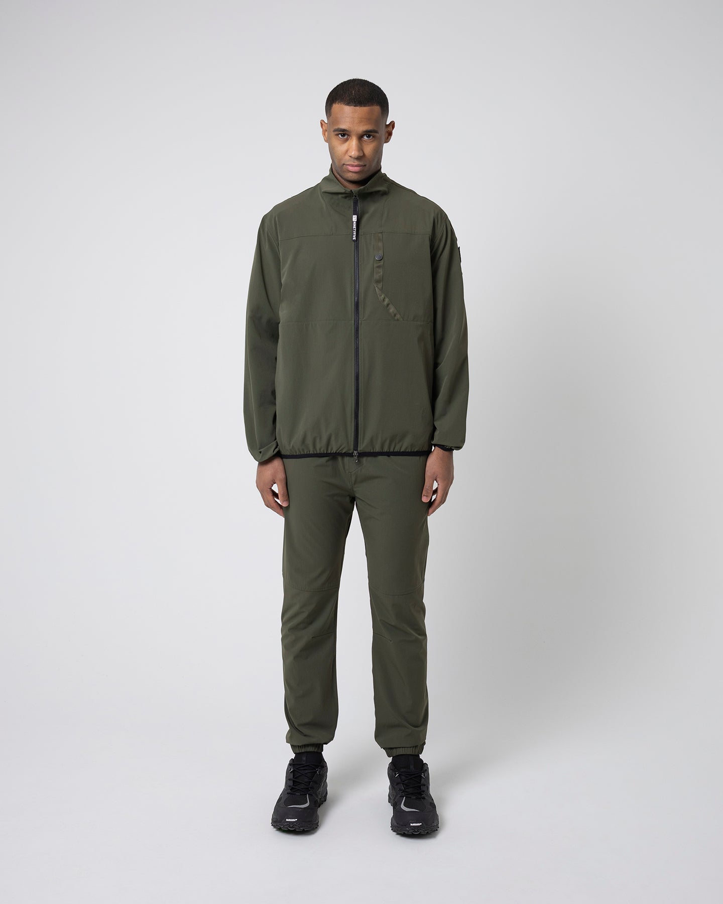 4 Way Stretch Zip Through Jacket - Olive ST95