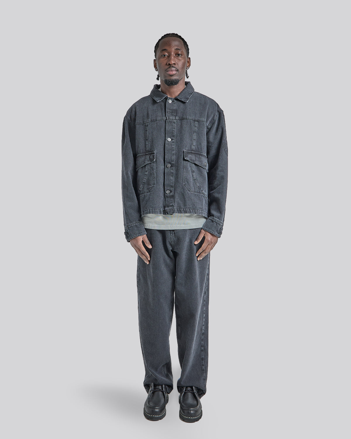 ST95 Motorino Denim Jacket Black Washed ST95