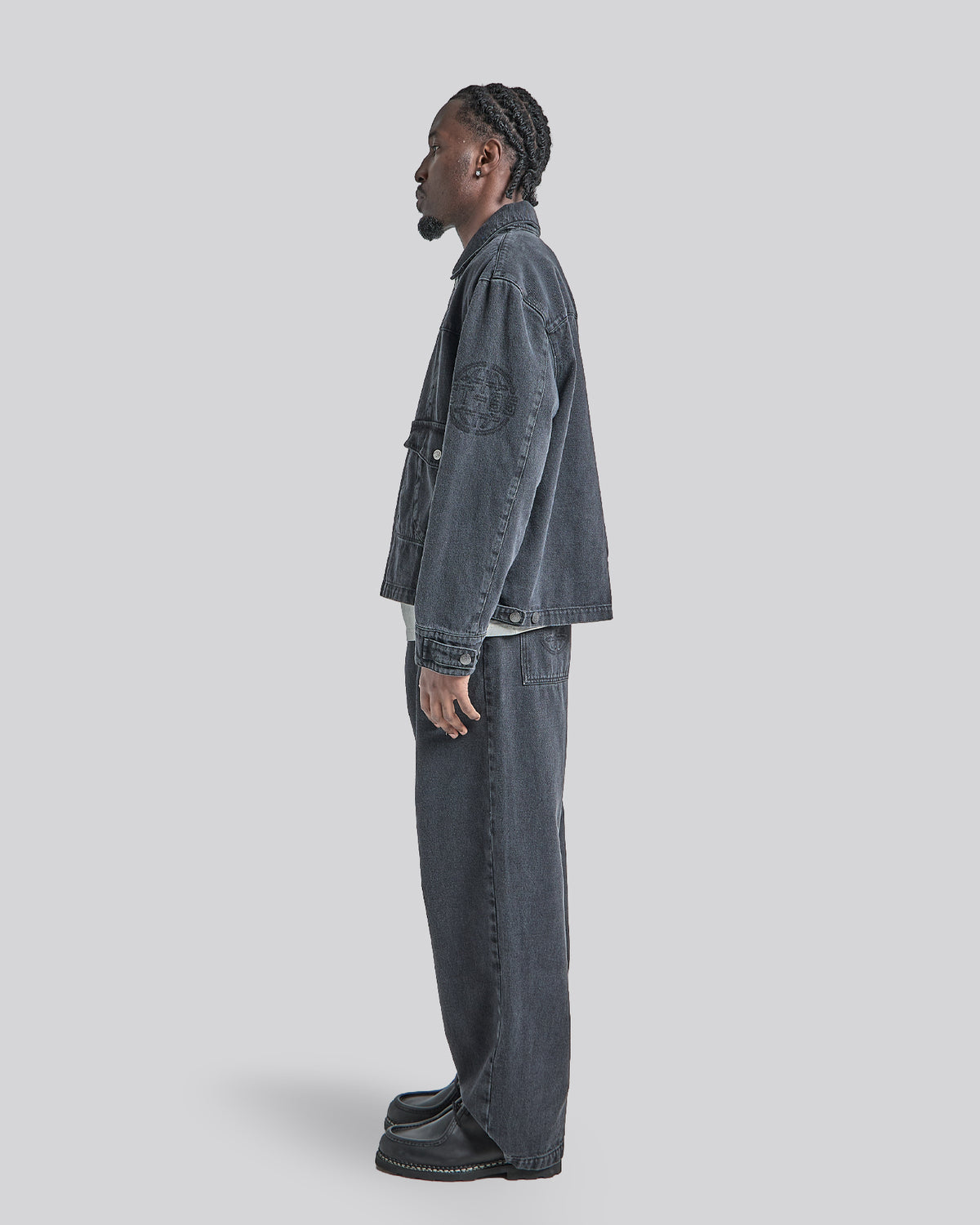 ST95 Motorino Denim Jacket Black Washed ST95