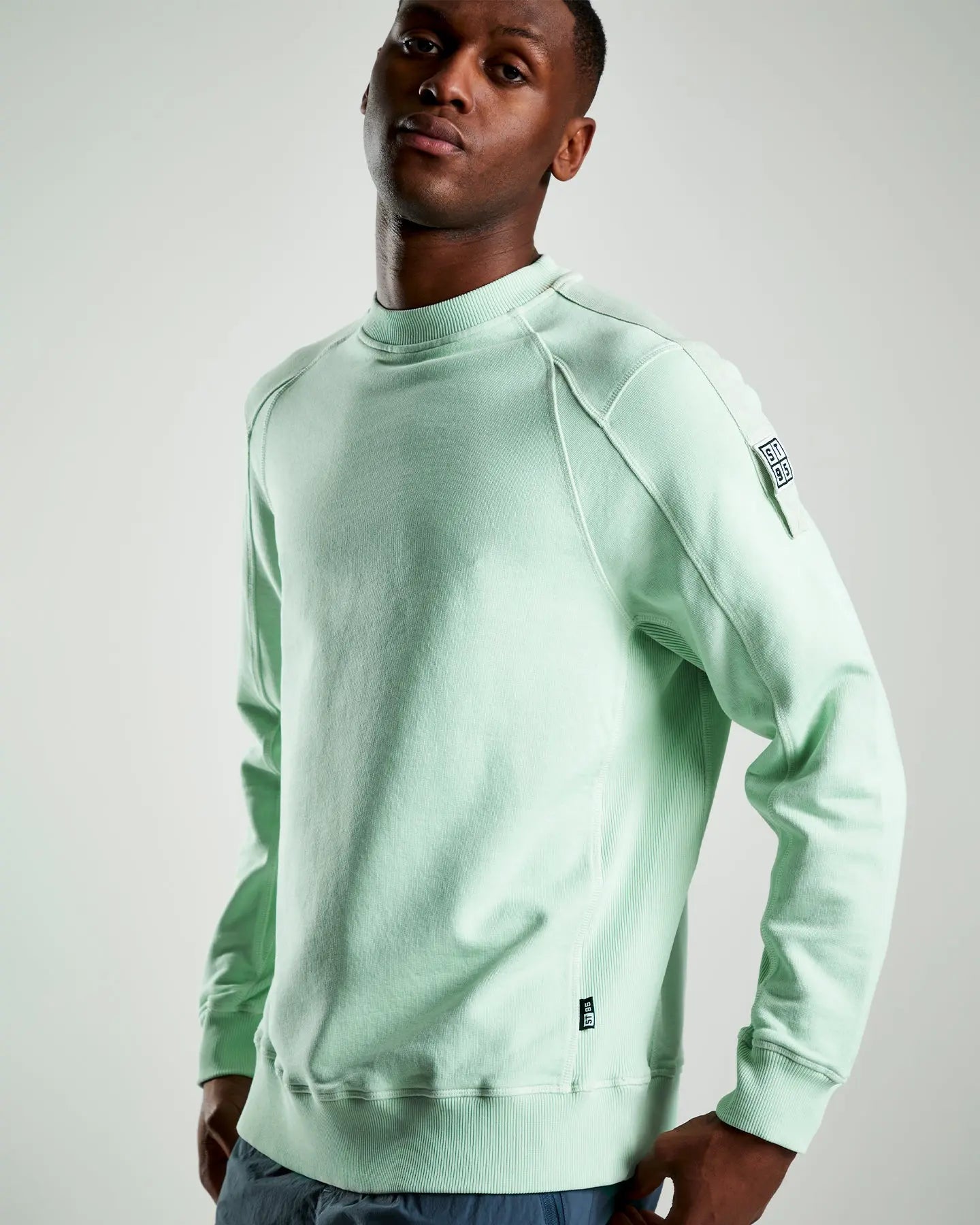 CREW SWEAT - LIGHT GREEN ST95