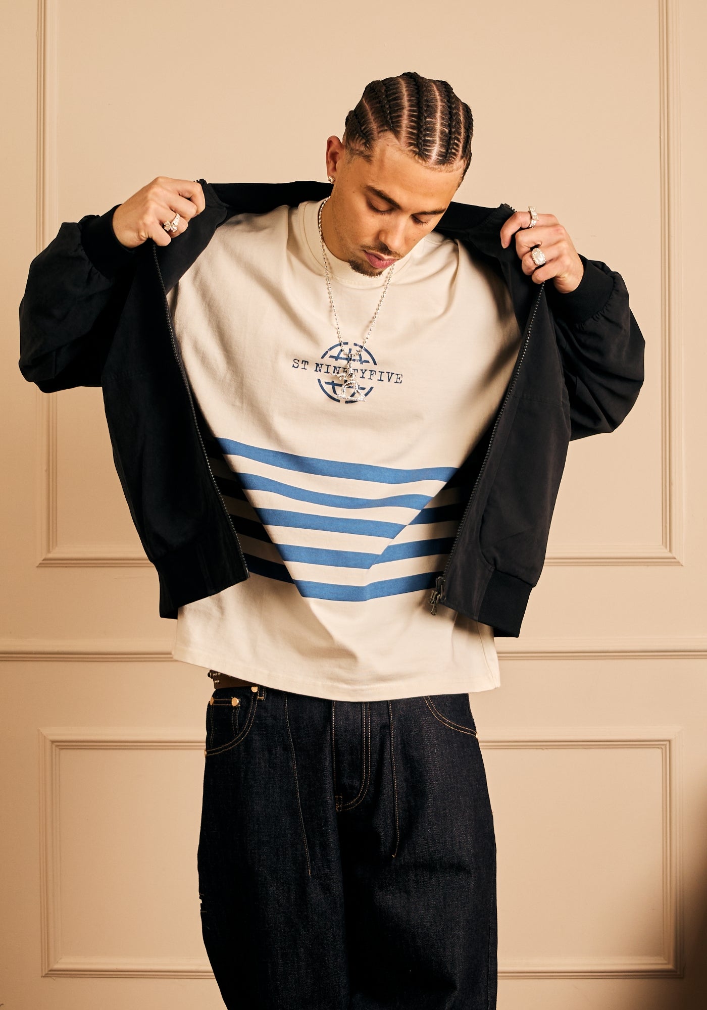 ST-95 x Anna Bergonzini Stripe T-Shirt