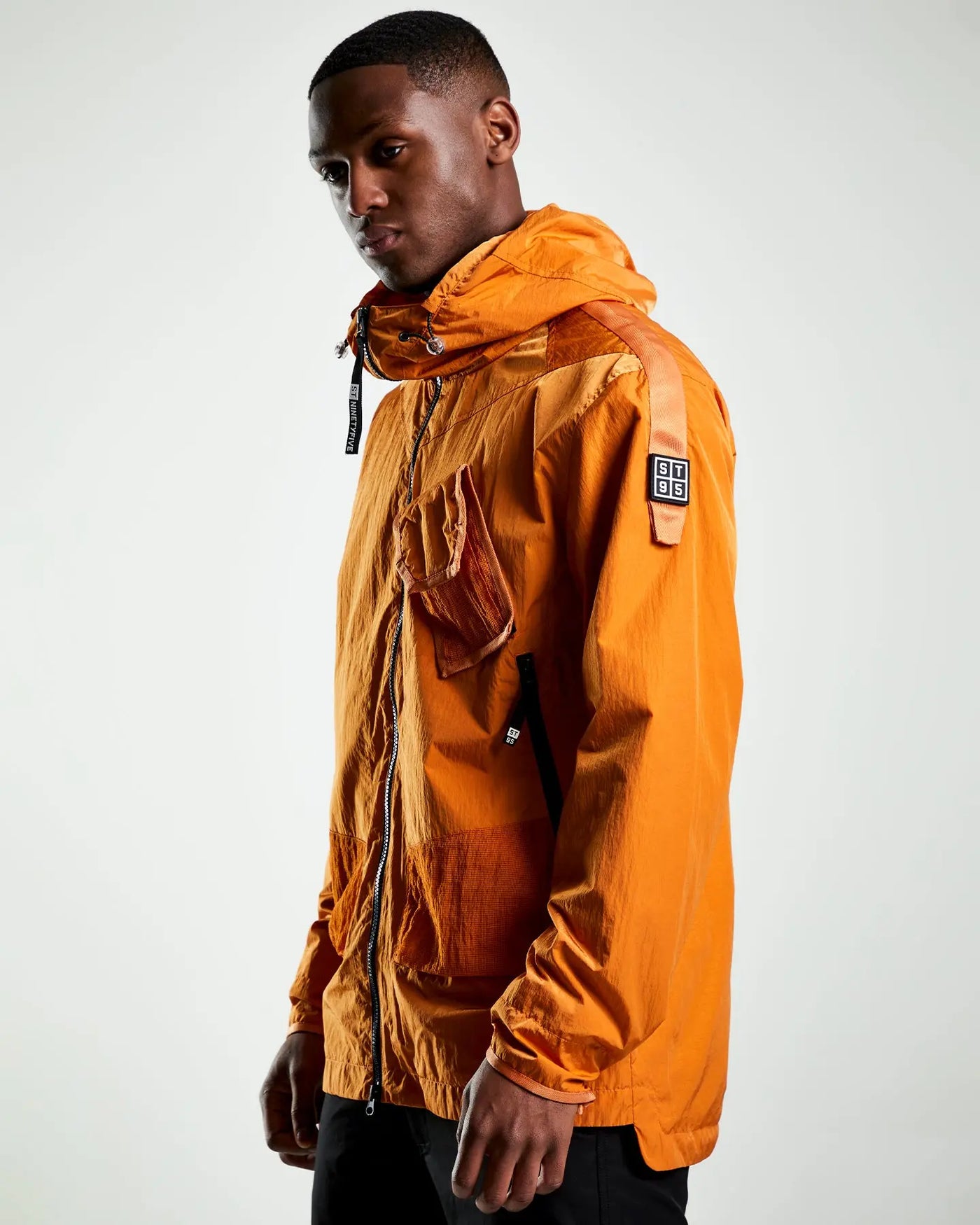 Bright orange windbreaker best sale