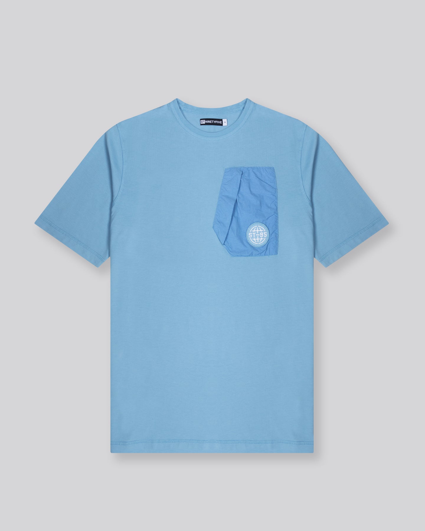 Globe Pocket Tee - Light Blue ST95