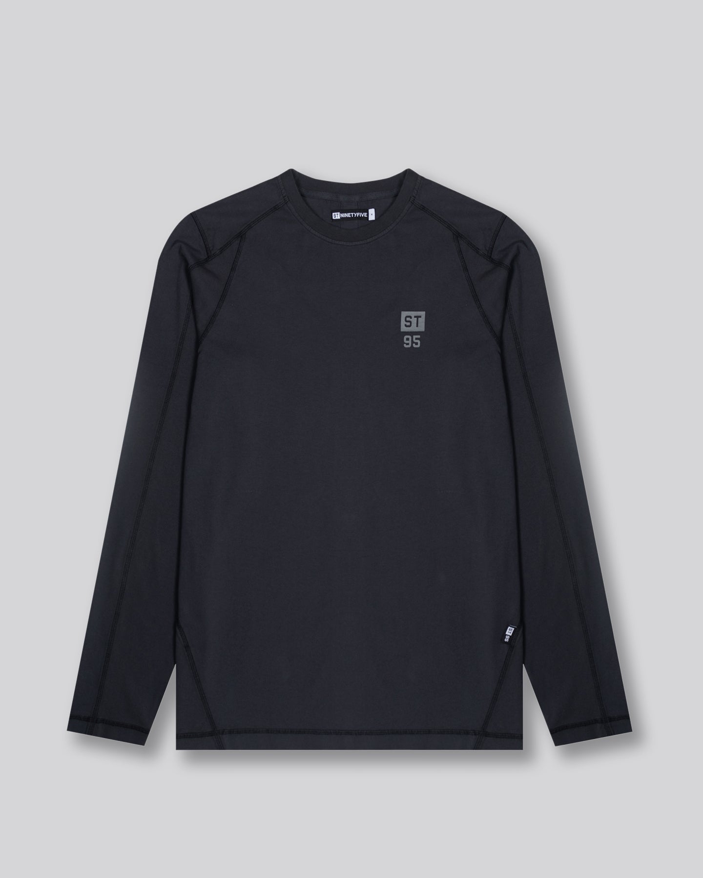 L/S Slogan Tee - Black ST95