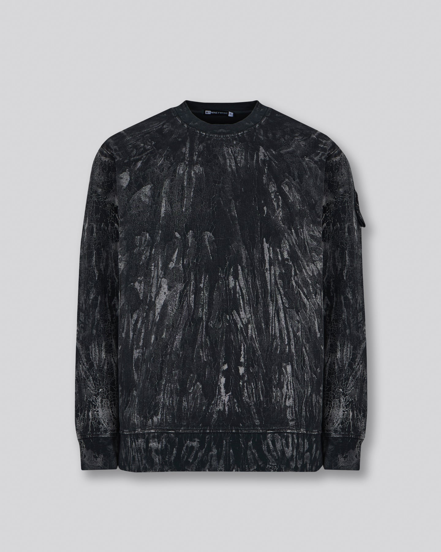 Oversized Plaster Crew Sweat - Black ST95