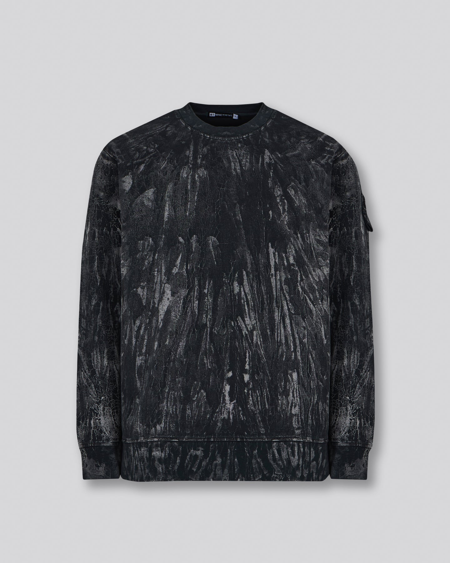 Oversized Plaster Crew Sweat - Black | ST95