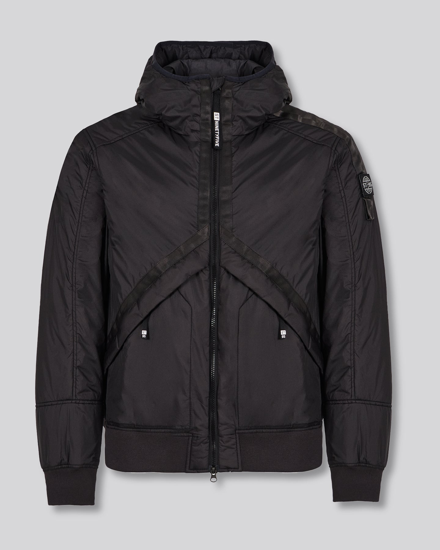 ST95 Helio Hooded Padded Blouson Black ST95