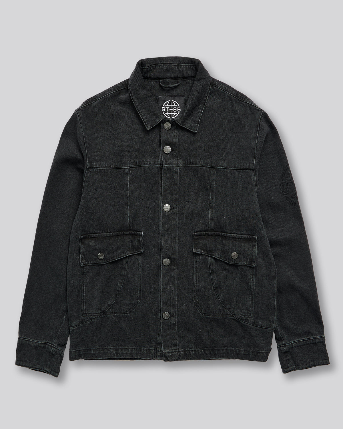 ST95 Motorino Denim Jacket Black Washed ST95
