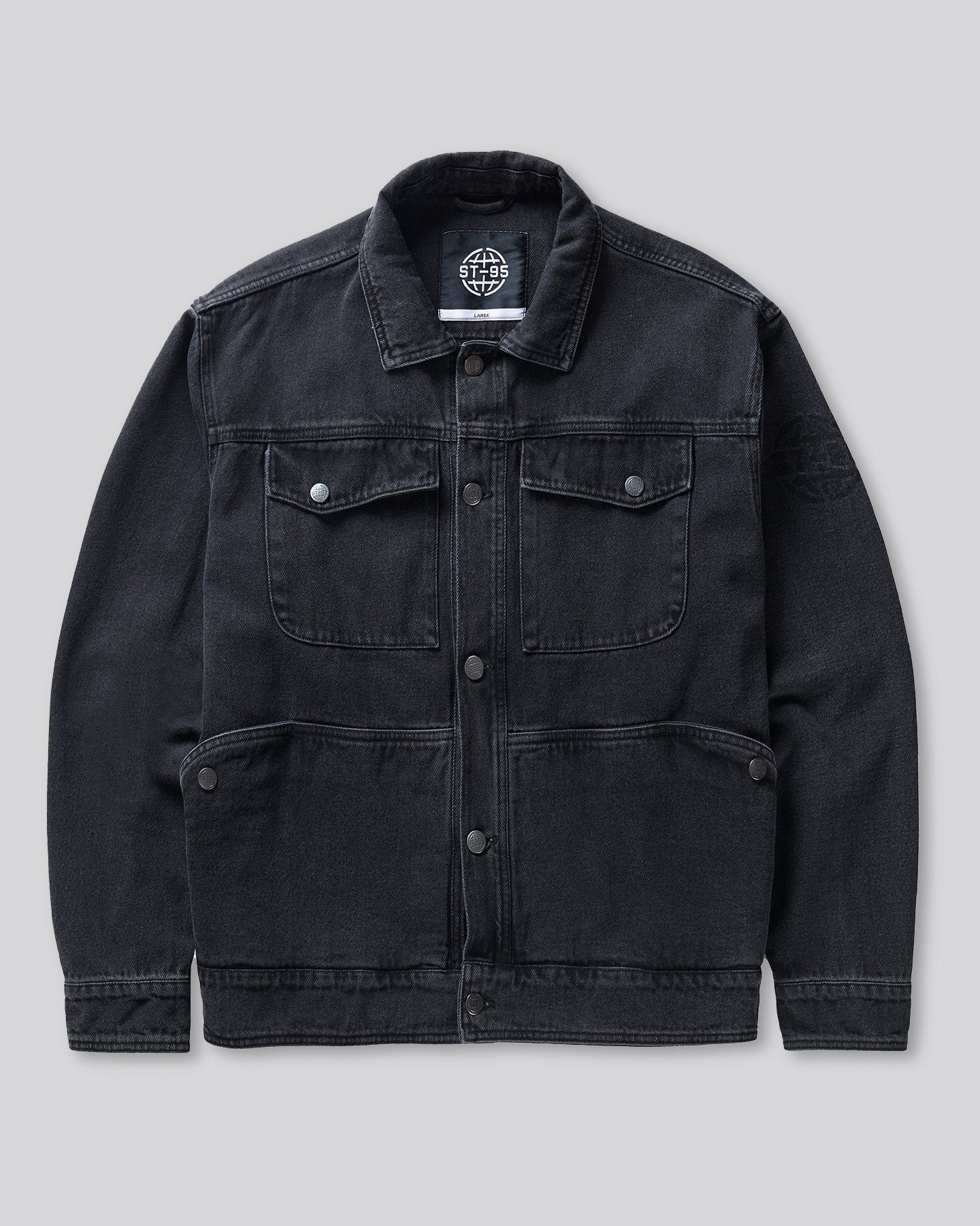 ST95 Ticino Denim Jacket Washed Black ST95