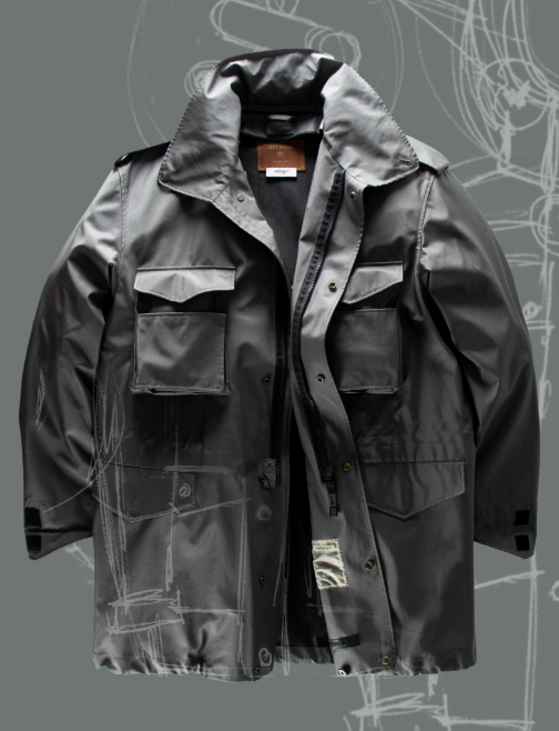 Left Hand Thermojoint Jacket in black featuring multiple front pockets and innovative heat-sealed seam construction.